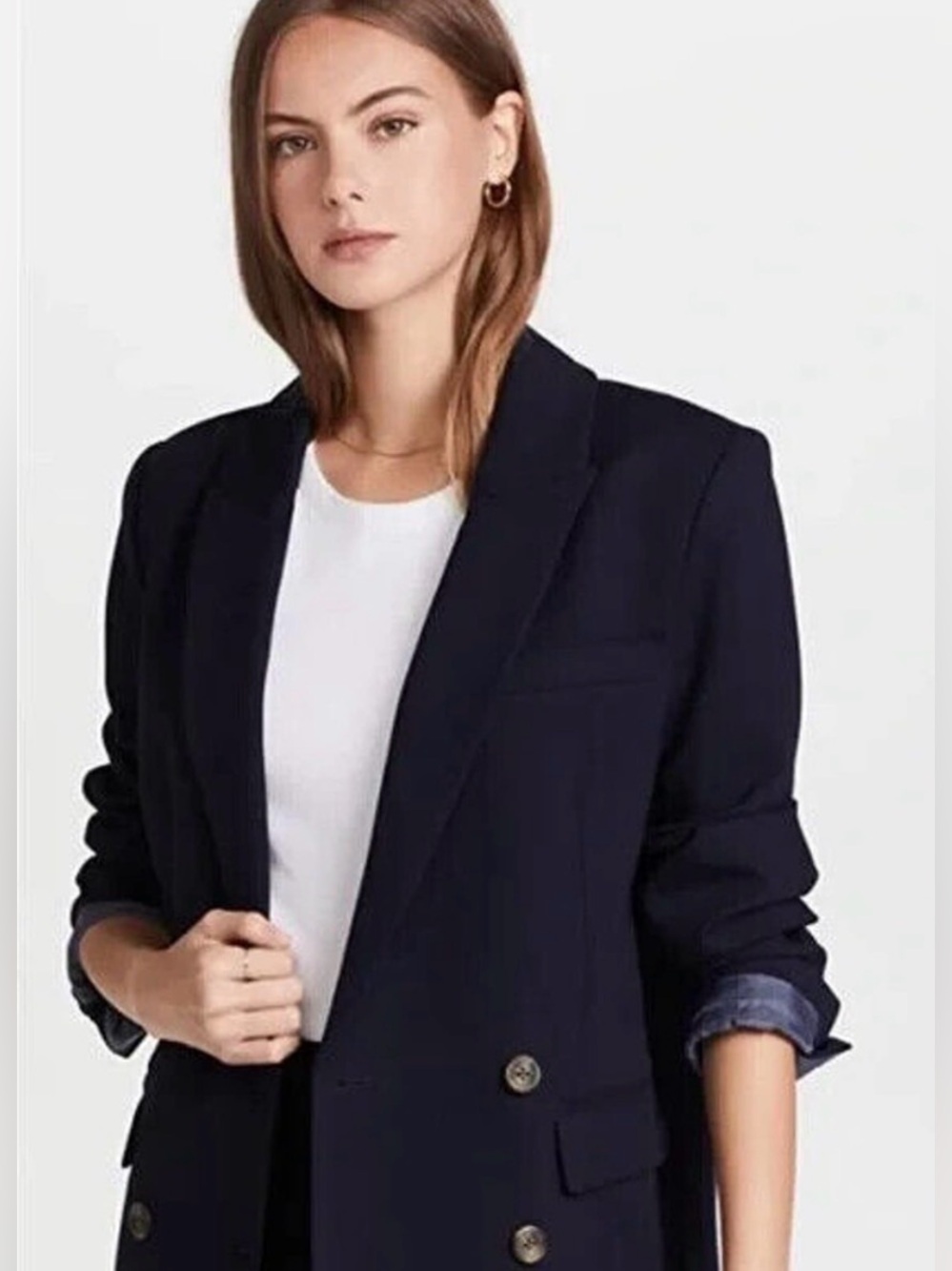 Something Navy Double Breasted Navy Blazer